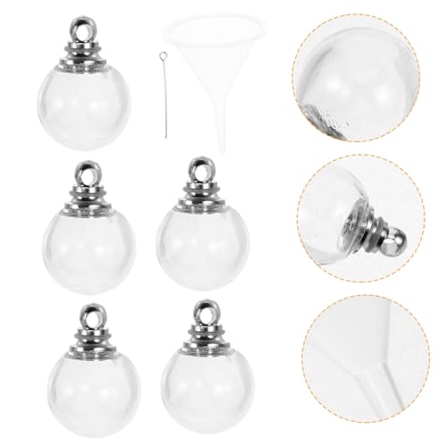 BESPORTBLE 10 Stück Teiliges Glaskugel Anhänger aus Glas mit Schraubverschluss Transparente DIY Schmuckanhänger für Armbänder und Halsketten Stabile Hohlkugeln als Charms und Dekoration von BESPORTBLE