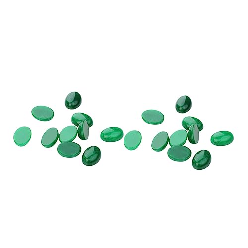 BESPORTBLE 10 Stück Teiliges Grüne Ovale Schmuckstein Cabochons Flacher Boden DIY Schmuckherstellung Dekoration für Ohrringe Manschettenknöpfe Vielfältige Bastelprojekte von BESPORTBLE