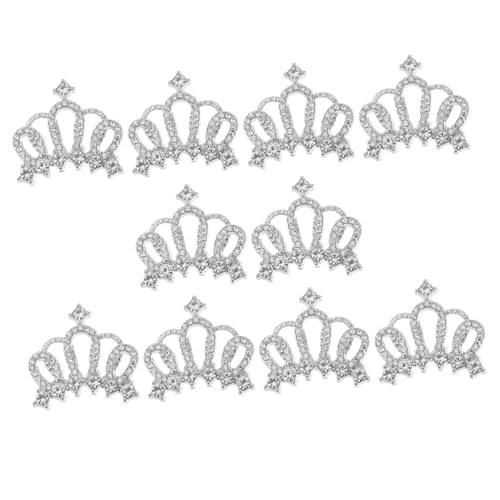 BESPORTBLE 10 Stück Teiliges Haarschmuck aus Kristalllegierung Filigrane DIY Accessoires für Haarspangen Haarnadeln und Taschen Silberfarbene Glänzende Schmuckstücke Embellishments für von BESPORTBLE