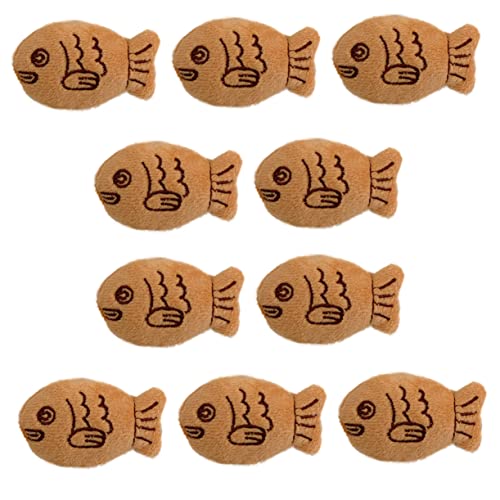 BESPORTBLE 10 Stück Teiliges Kleine Plüsch Fisch Broschen Modischer Snapper Anstecker Süßes Cartoon Design Eleganter Brustschmuck für Pullover Jacken Schals und Festliche Anlässe von BESPORTBLE