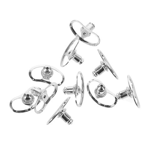 BESPORTBLE 10 Stück Teiliges Ohrring Verschlüsse für Schlaffe Ohrläppchen Silberne Ohrstecker Lifter Kupferbeschichtetem Metall und Silikon Drooping Ohrstecker Halter für Partys und von BESPORTBLE