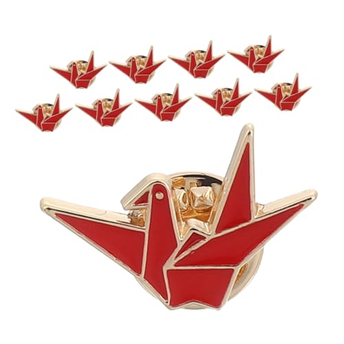 BESPORTBLE 10stücke Lustige Brosche Reversnadel Aus Legierung Zarte Damen-ansteckerbrosche Neuartige Kranichnadel Coole Broschennadel Für Taschen Und Pullover von BESPORTBLE
