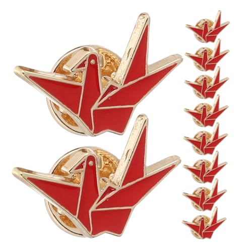 BESPORTBLE 10 Stück Teiliges Origami Broschen Kreative Cartoon Anstecknadeln aus Legiertem Dekorative Abzeichen für Kleidung Rucksäcke und Cosplay Accessoires von BESPORTBLE
