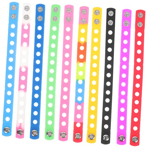 BESPORTBLE 10 Stück Adjustable Silikon Armbänder für Kinder Bunte Selbstgemacht Armband Partygeschenke Spaß Armbänder für Kindergeburtstage und Spielaktivitäten von BESPORTBLE