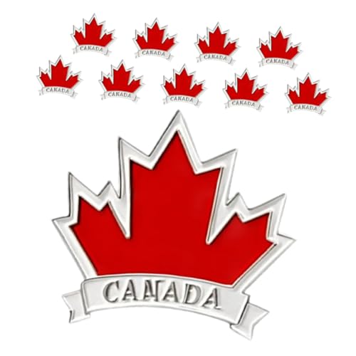 BESPORTBLE 10 Stück Vintage Stil Ahornblatt Metall Emaille Anstecknadel für Jacken Schals und Schals Robuste und Elegante Modeaccessoires von BESPORTBLE