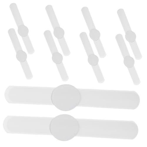 BESPORTBLE 10 Stück Weiße Schnapparmbänder aus Leichtem DIY Armbänder zum Bemalen Einfache Handhabung Lustiges Partyzubehör für Kindergeburtstag und Festlichkeiten von BESPORTBLE