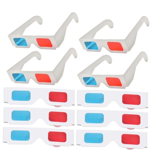BESPORTBLE 10 Teiliges Papierbrillen Rot Blau Leichte Anaglyphen Filmbrillen für Theater und Tragbare Stylische für Film und Spiele von BESPORTBLE