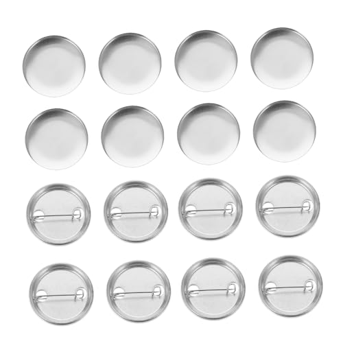 BESPORTBLE 100 Sätze DIY Badge Buttons Blanko Anstecknadeln Basteln Rostfreie Stabile Metallbasis Transparente Oberfläche für für Taschen und Werbung von BESPORTBLE