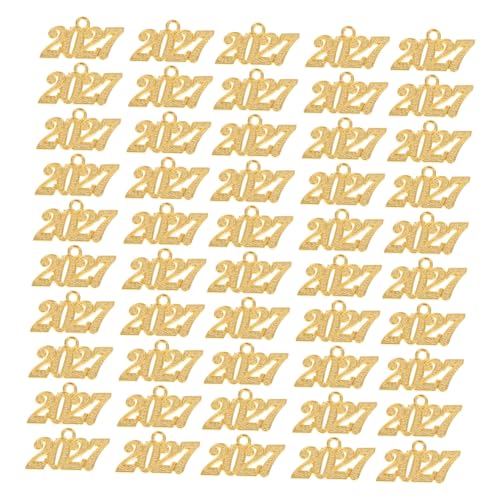 BESPORTBLE 100 Stück Quasten Anhänger aus Goldfarbene Legierung Leichte DIY Schmuckanhänger für Halsketten Armbänder Ohrringe für Abschlussfeiern und Neujahrsdekorationen von BESPORTBLE