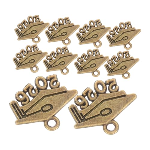 BESPORTBLE 100 Stück Teiliges Graduation Cap Anhänger aus Robustem Zinklegierung Niedliche DIY Charms für Schmuckherstellung für Armbänder Halsketten Ohrringe Schlüsselanhänger und von BESPORTBLE