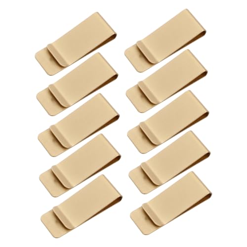 BESPORTBLE 10stücke Geldklammer Aus Edelstahl Schlank Tragbar Kartenhalter Stiftklemme Minimalistisch Für Notizbuch Planer Taschen Büro Und Zuhause von BESPORTBLE