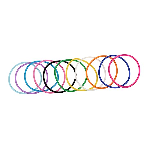 BESPORTBLE 10Stücke Silikon Armbänder Regenbogenfarben Dehnbar Vielseitig Einsetzbar Armband Haarseil oder Bastelzubehör für Kreative Projekte Komfortabel von BESPORTBLE