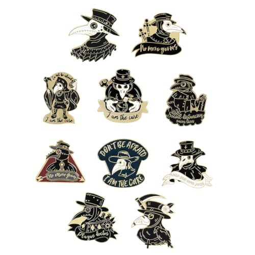 BESPORTBLE 10Stücke Stilvolle Doctor Brosche Legierung Anstecknadel für Kleidung Pullover Taschen Schals und Hüte Langlebig und Kratzfest Perfektes Accessoire für von BESPORTBLE