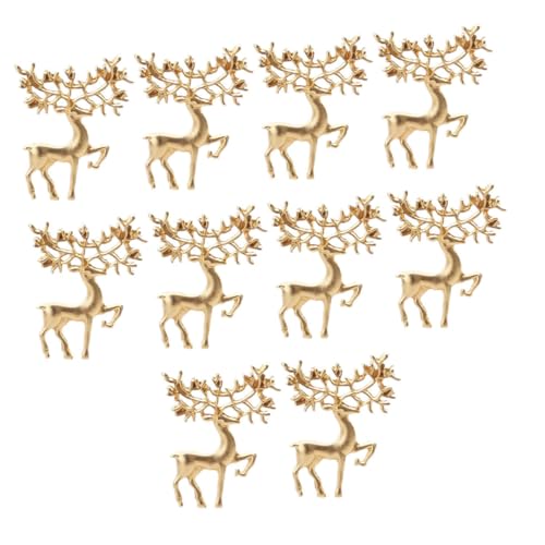 BESPORTBLE 10stücke Elch Broschen Retro Elch Anstecker Aus Legierung Weihnachten Corsagen Breastpins Kleidungsdekoration Für Damen Und Mädchen von BESPORTBLE