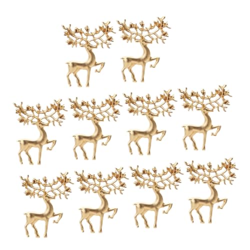 BESPORTBLE 10stücke Elch-anstecker Aus Legierung Retro-elch-broschen Weihnachts-anstecker Elch-broschen Für Kleidungsdekoration Formelle Und Informelle Anlässe von BESPORTBLE