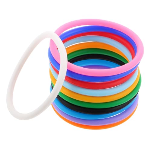 BESPORTBLE 11 Stück Unisex Silikonarmband Teiliges Großer Runder Schlüsselanhänger Modisches Armband Handgelenk Schlüsselring Vielseitig Praktisch Stilvoll für Damen und Herren von BESPORTBLE