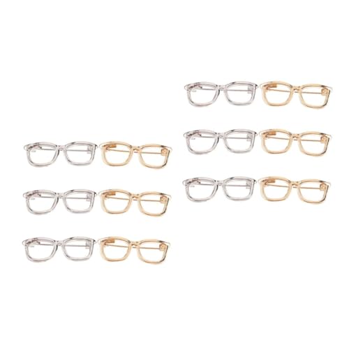 BESPORTBLE 12 Stck. Teiliges Damen Broschen Kreative Brillen Lapel Pins in Gold und Silber Leichte und Langlebige Anstecknadeln Eleganter Schmuck für Kleidung Geschenkidee für Frauen und von BESPORTBLE