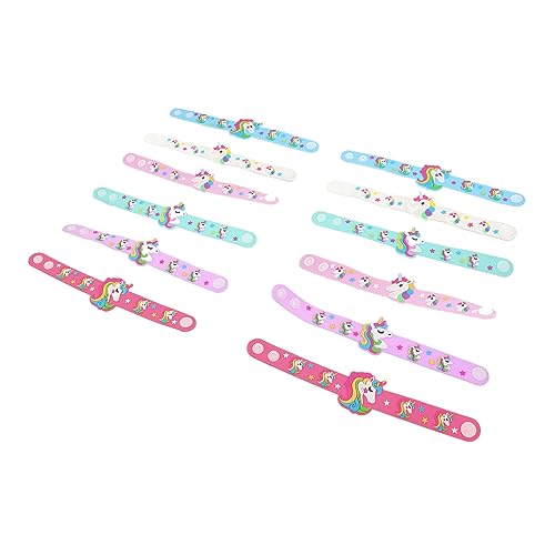 BESPORTBLE 12 Stück Teiliges Einhorn Armband für Lustige Bunte Cartoon Armbänder zur Handdekoration für Partys und Zufällige Farbe von BESPORTBLE