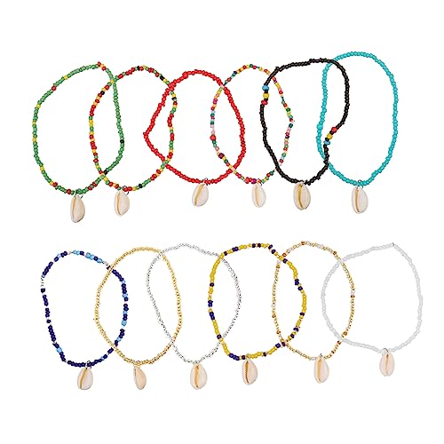 BESPORTBLE 12 Stück Teiliges Fußkettchen für Frauen Stilvolle Ankerkette mit Reisperlen für Strandpartys Festivals Modisches Fußschmuck Design für Sommer BESPORTBLE 12 Stück Teiliges Fußkettchen für Frauen Stilvolle Ankerkette mit Reisperlen für Strandpartys Festivals Modisches Fußschmuck Design für Sommer von BESPORTBLE