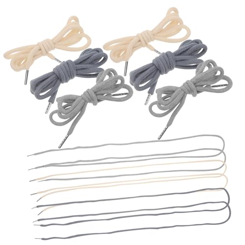 BESPORTBLE 12 Stück Teiliges Kordelzug für Hoodie und Jogginghose Bunte mit Metallenden für Hosenbundanpassung und DIY Projekte Blau Hellgrau und Cremeweiß von BESPORTBLE