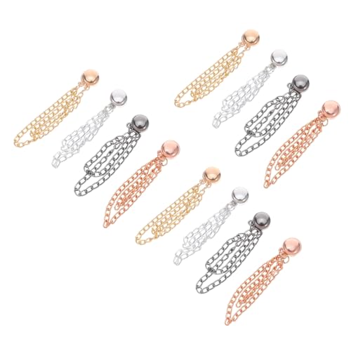 BESPORTBLE 12 Stück Teiliges Magnetische Kleidungsklammern mit Kräftiger Magnetverbindung Verstellbare Clips für Hosen und Hemden No-sew Design mit Stabiler Kettenstruktur Vielseitig von BESPORTBLE