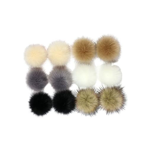 BESPORTBLE 12 Stück Teiliges Plüschbommel mit Gummiband Lange Weiche Kunstfell haarbälle Dekorative Anhänger für DIY Kostüm Schlüsselanhänger Rucksack und Bastelbedarf von BESPORTBLE