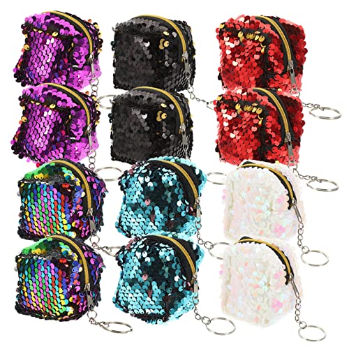 BESPORTBLE 12 Stück Teiliges Quadratische Pailletten Mini Aufbewahrungstaschen Tragbare Kosmetik und Kosmetiktaschen Leichte Langlebige Schmink und Lippenstifttaschen für Damen für Reisen von BESPORTBLE