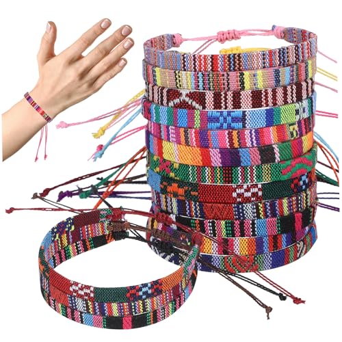BESPORTBLE 12 Stück Teiliges Surfer Fußkettchen Handgeflochtene Verstellbare Bunte Armbänder Strand Schmuck für Damen und Herren Vielseitig als Knöchel Handgelenksband Sommerlich Lässig von BESPORTBLE