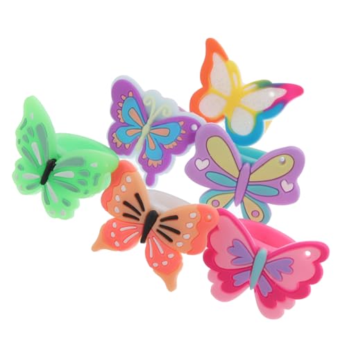 BESPORTBLE 12Stücke Schmetterlingsringe für Kreative Fingerringe für Partys und Süße Entzückende Kinderringe aus Langlebigen Materialien für Kreative von BESPORTBLE