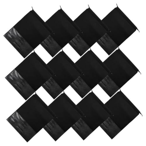 BESPORTBLE 12stücke Kordelzugbeutel Für Schuhe Reise-aufbewahrungstaschen Geeignet Für Damen Und Herrenschuhe Accessoires Und Transparente Sichtbarkeit Einfaches Öffnen Und Schließen von BESPORTBLE