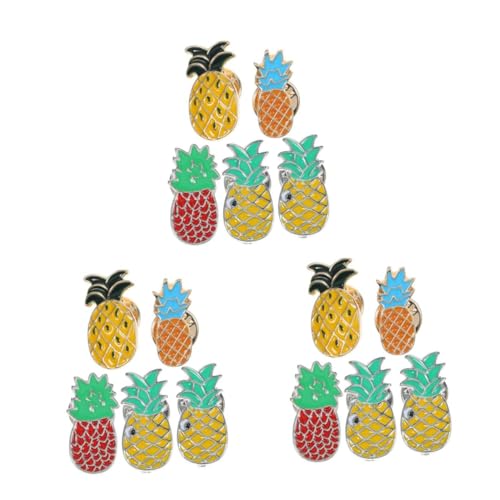 BESPORTBLE 15 Stck. Teiliges Ananas Broschen mit Tropischem Öl-dripping Design Farbenfrohe Lustige Schmucknadeln für Damen und Mädchen Modische Kleidungs Taschenaccessoires für Sommerpartys von BESPORTBLE