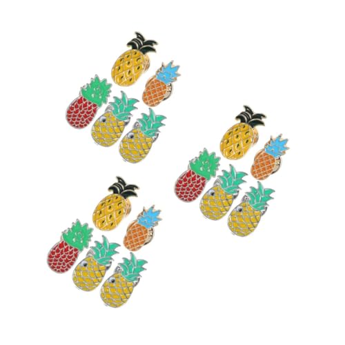 BESPORTBLE 15 Stck. Teiliges Obst-anstecknadel- Kreative Lustige Broschen im Sommerstil Kleine Frische Anstecker Tropische Ananas-designs Modische Accessoires für Mädchen und Damen Vielseitig von BESPORTBLE