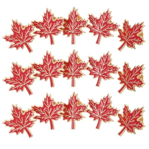 BESPORTBLE 15 Stück Ahornblatt-Anstecknadeln: Herbstblätter-Brosche – Thanksgiving-Brosche, Schmuck für Damen, Kleider, Taschen, Rucksäcke – Herbstschmuck-Accessoires von BESPORTBLE