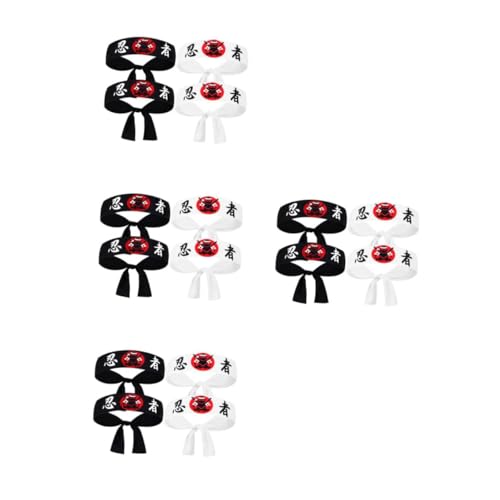 BESPORTBLE 16 Stck. Teiliges Japanisches Stirnband Breites Polyester Haarband mit Ninja Print Vielseitig als Kopfbedeckung oder Halstuch für Männer Langlebig und Farbecht und Modisch von BESPORTBLE