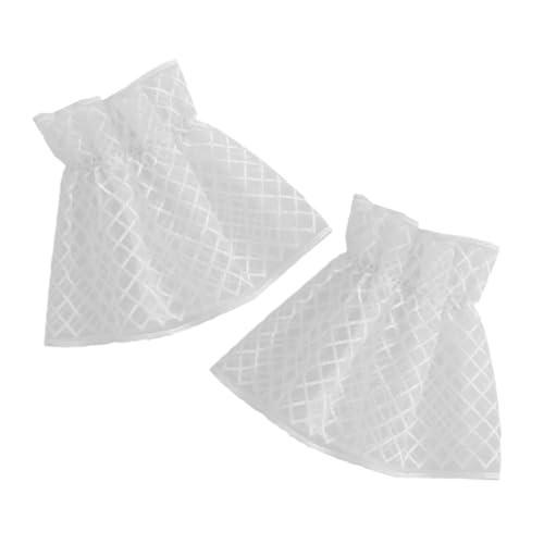 BESPORTBLE Spitzen Handgelenkmanschetten Für Damen Weißes Baumwollmaterial Fingerlose Kleideraccessoires Für Partys Und Kostüme von BESPORTBLE