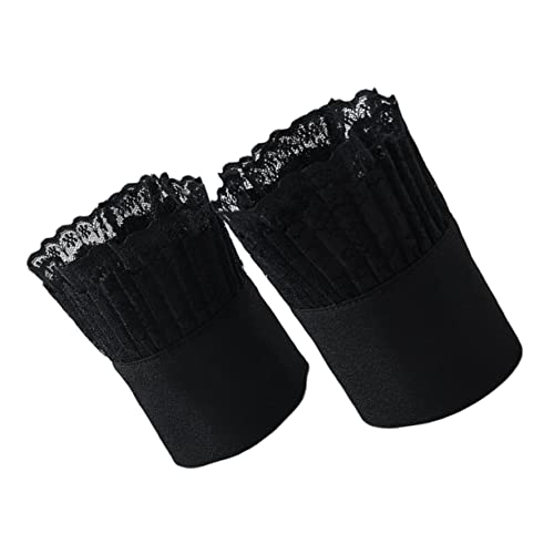 BESPORTBLE 1Paar Einstellbare Schwarze Spitzenmanschetten für Hochzeiten Gefälschte Ärmel für Damen Elegantes Accessoire für Brautkleider Rollenspiele Besondere Anlässe von BESPORTBLE