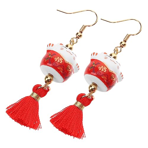 BESPORTBLE 1Paar Frauen Ohr Dekore Glückskatze Dangle Ohrringe Quasten Ohrhänger Stilvolle Ohrringe Für Anlässe Für Neujahr Valentinstag BESPORTBLE 1Paar Frauen Ohr Dekore Glückskatze Dangle Ohrringe Quasten Ohrhänger Stilvolle Ohrringe Für Anlässe Für Neujahr Valentinstag von BESPORTBLE