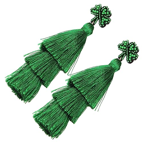 BESPORTBLE St Patrick's Day Quastenohrringe Für Damen Im Boho-stil Grünes Blättermotiv Dreilagige Ohrhänger Perfektes Party-accessoire Geschenk Für Frauen Und Mädchen BESPORTBLE St Patrick's Day Quastenohrringe Für Damen Im Boho-stil Grünes Blättermotiv Dreilagige Ohrhänger Perfektes Party-accessoire Geschenk Für Frauen Und Mädchen von BESPORTBLE