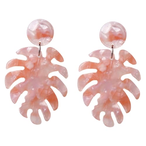 BESPORTBLE 1Paar Monstera Ohrringe Für Damen Zierliche Drop Ohrringe Trendige Designs Für Besondere Anlässe Tägliches Styling von BESPORTBLE