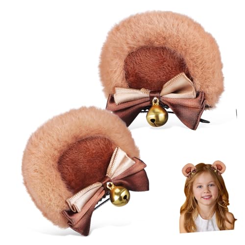 BESPORTBLE Bärenohren Haarspangen Für Frauen Und Mädchen Im Stil Mit Schleifendekor Bezauberndes Kopfbedeckung Halloween Geburtstagsfeiern Und Cosplay-partys von BESPORTBLE