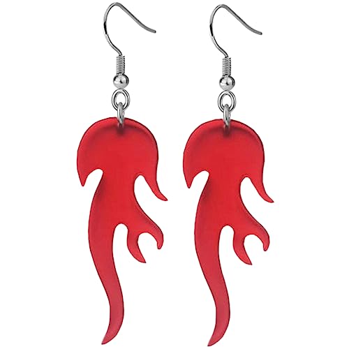 BESPORTBLE Flammen Ohrringe Für Damen Baumelnde Flammen Tropfen Ohrhänger Schmuck Für Frauen Und Mädchen Outfit Ergänzung Für Party Festival Hochzeit von BESPORTBLE
