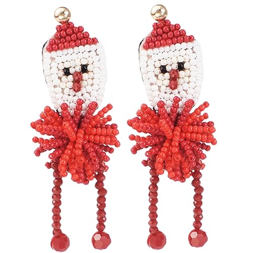 BESPORTBLE Perlenohrringe Weihnachtsohrringe Für Frauen Und Mädchen Weihnachtsmann-design Kreative Tropfenohrringe Als Accessoire Für Weihnachtskostüme von BESPORTBLE