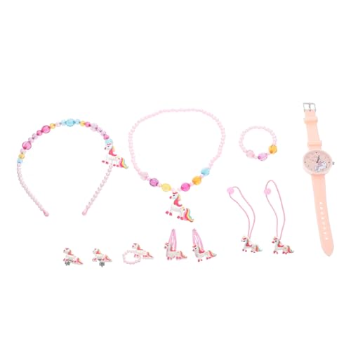BESPORTBLE 1satz Cartoon Einhorn Armbanduhren Set Für Mädchen Teiliges Silikon Armband Und Haarschmuck Set Mit Digitalen Uhren Und Haaraccessoires Für Geburtstagsfeiern Und von BESPORTBLE