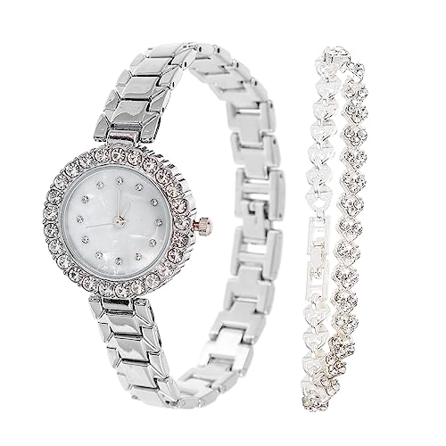 BESPORTBLE Stilvolle Damen Armband Uhr Set Mit Armreifen Klarem Ziffernblatt Kratzfestem Design Als Für Weihnachten Geburtstage Und Jubiläen von BESPORTBLE