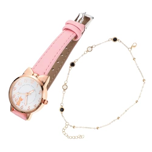 BESPORTBLE Uhren Und Armband Damen Aus Metall Modisches Armband Mit Einfacher Lesearmbanduhr Verstellbar Leicht Zu Tragen Tolles Geschenk Für Valentinstag Und Weihnachten von BESPORTBLE