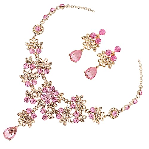 BESPORTBLE 1Satz Hochzeit Brautschmuckset Teardrop Dangle Ohrringe Halskette Zartes Design Für Großen Tag Brautkleider Verarbeitung Langlebige von BESPORTBLE