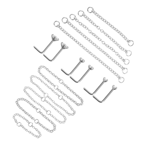 BESPORTBLE Nasenstecker Metall Nasenpiercing Nasenkette Nasenring Schmuck Für Damen Nasenringe Piercingschmuck Ohrringe Für Frauen von BESPORTBLE
