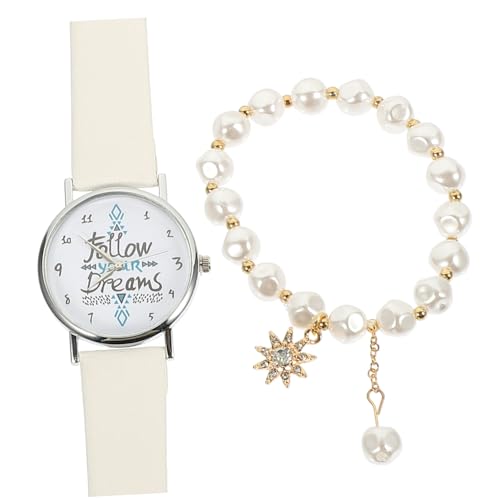 BESPORTBLE Damenuhr Satz mit Armband Metall Armbanduhr für Mädchen Verstellbar Modisches Design für von BESPORTBLE