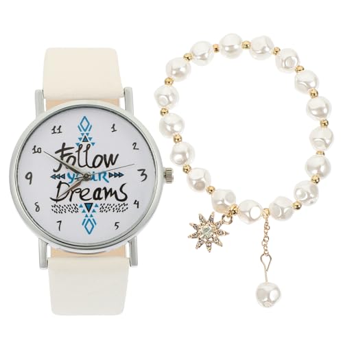 BESPORTBLE Armbanduhr Satz für Mädchen Dekorative Freizeit Uhr mit Armband Legierungsmaterial Leicht und für Damen von BESPORTBLE