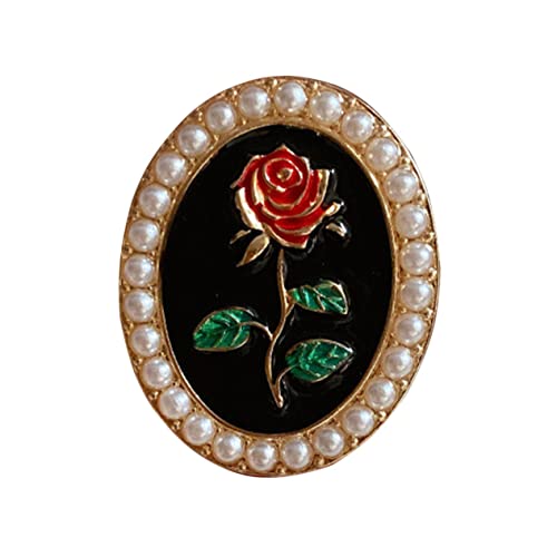 BESPORTBLE Perlenbrosche Mit Rosenmuster Elegante Anstecknadel Für Damen Stilvolle Brustpin Für Kleidung Taschen Und Accessoires Einzigartiges Schmuckstück Für Besondere Anlässe Und Alltag von BESPORTBLE